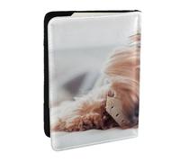 Wykjtwo Yorkshire Terrier, Porte-Passeport Portefeuille de Voyage en Cuir PU Étui pour Passeport Couvre-Passeport 6,5 po