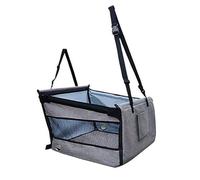 WYKNINE Siège Auto Chien pour Opel Zafira A 2003-2005,Extra Stable Lit Chien Panier Voiture Chien Utiliser Le Siège D'auto pour Siège Arrière Respirant, Lavable, Pliable,Grey