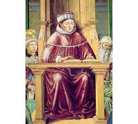 WYKUJMYTO Abstrait Peinture Peinture Murale Nordique Détail de la rhétorique de lecture de saint Augustin à l'école de Benozzo Di Lese Di Sandro Gozzoli Pour la Décoration de la Chambre 60x90cm