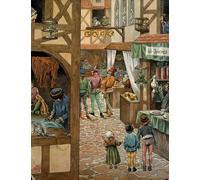WYKUJMYTO Art Murale Classique Art Imprimé Image Rue De Paris après que le roi Louis Xi ait dit que le Prudent signa le commerce de Péronne Pour la Décoration du Salon 60x90cm