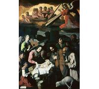 WYKUJMYTO Célèbre Art Mural Classique Murale Tableaux Toile Adoration des bergers de Francisco De Zurbaran Vintage Impressions sur Toile Pour la Décoration Murale 60x90cm