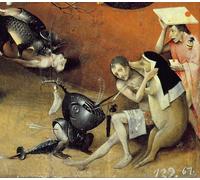 WYKUJMYTO Célèbre Art Mural Classique Murale Tableaux Toile Adoration des Mages. par Hieronymus Boske Vintage Impressions sur Toile Pour la Décoration Murale 60x90cm