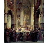 WYKUJMYTO Célèbre Art Mural Classique Murale Tableaux Toile États généraux par Jean Alaux Vintage Impressions sur Toile Pour la Décoration Murale 60x90cm