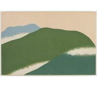 WYKUJMYTO Célèbre Art Mural Classique Murale Tableaux Toile Fleurs des cent mondes Yoshino par Kamisaka Sekka Vintage Impressions sur Toile Pour la Décoration Murale 60x90cm