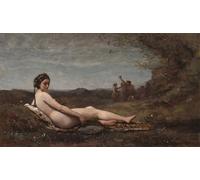WYKUJMYTO Célèbre Art Mural Classique Murale Tableaux Toile Il Riposo Jean-Baptiste-Camille Corot Vintage Impressions sur Toile Pour la Décoration Murale 60x90cm