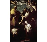 WYKUJMYTO Célèbre Art Mural Classique Murale Tableaux Toile la Vision de Sainte Thérèse d'Avila par Francesco Del Cairo Vintage Impressions sur Toile Pour la Décoration Murale 60x90cm