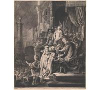 WYKUJMYTO Célèbre Art Mural Classique Murale Tableaux Toile Le Christ devant Pilate :Assiette de Rembrandt Van Rijn Vintage Impressions sur Toile Pour la Décoration Murale 60x90cm