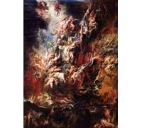 WYKUJMYTO Célèbre Art Mural Classique Murale Tableaux Toile L'Enfer des damnés de Peter Paul Rubens Vintage Impressions sur Toile Pour la Décoration Murale 60x90cm
