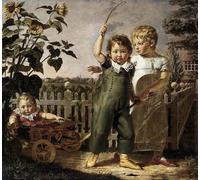WYKUJMYTO Célèbre Art Mural Classique Murale Tableaux Toile les enfants Hülsenbeck de Philipp Otto Runge Vintage Impressions sur Toile Pour la Décoration Murale 60x90cm
