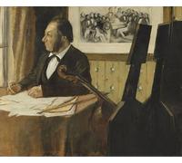 WYKUJMYTO Célèbre Art Mural Classique Murale Tableaux Toile Louis marie Pilet Violoncelliste dans l'Orchestre de l'Opéra de Paris par Edgar Degas Pour la Décoration Murale 60x90cm