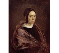 WYKUJMYTO Célèbre Art Mural Classique Murale Tableaux Toile Portrait de Catherine Roumy par Jean François Millets Vintage Impressions sur Toile Pour la Décoration Murale 60x90cm