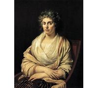 WYKUJMYTO Célèbre Art Mural Classique Murale Tableaux Toile Portrait de la Comtesse D'albany par François Fabre Vintage Impressions sur Toile Pour la Décoration Murale 60x90cm