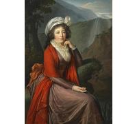 WYKUJMYTO Célèbre Art Mural Classique Murale Tableaux Toile Portrait de la comtesse Maria Theresia Bucquoi par Elisabeth Louise Vigee Lebrun Pour la Décoration Murale 60x90cm