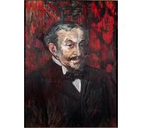 WYKUJMYTO Célèbre Art Mural Classique Murale Tableaux Toile Portrait d'homme Peinture par Henri De Toulouse Lautrec Vintage Impressions sur Toile Pour la Décoration Murale 60x90cm