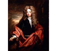 WYKUJMYTO Célèbre Art Mural Classique Murale Tableaux Toile Portrait d'un gentleman avec un lévrier par Godfrey Kneller Vintage Impressions sur Toile Pour la Décoration Murale 60x90cm