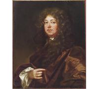 WYKUJMYTO Célèbre Art Mural Classique Murale Tableaux Toile Portrait d'un gentleman en robe brune par Peter Lely Vintage Impressions sur Toile Pour la Décoration Murale 60x90cm