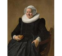 WYKUJMYTO Célèbre Art Mural Classique Murale Tableaux Toile Portrait d'une vieille dame par Frans Hals Vintage Impressions sur Toile Pour la Décoration Murale 60x90cm