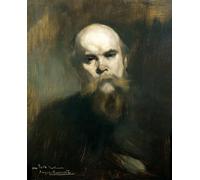 WYKUJMYTO Célèbre Art Mural Classique Murale Tableaux Toile Portrait of Paul Verlaine by Eugène Carrière Vintage Impressions sur Toile Pour la Décoration Murale 60x90cm