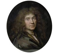 WYKUJMYTO Célèbre Art Mural Classique Murale Tableaux Toile Portrait of the Author Moliére by Pierre Mignard Vintage Impressions sur Toile Pour la Décoration Murale 60x90cm