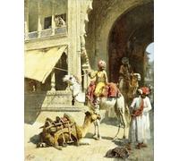 WYKUJMYTO Célèbre Art Mural Classique Murale Tableaux Toile Scène indienne par Edwin Lord Weeks Vintage Impressions sur Toile Pour la Décoration Murale 60x90cm