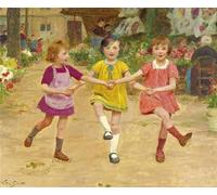 WYKUJMYTO Célèbre Art Mural Classique Murale Tableaux Toile Tre Amici Gabriel Gilbert Vintage Impressions sur Toile Pour la Décoration Murale 60x90cm