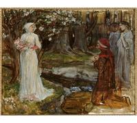 WYKUJMYTO Célèbre Art Mural Classique Murale Tableaux Toile Vanité par John William Waterhouse Vintage Impressions sur Toile Pour la Décoration Murale 60x90cm