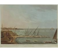 WYKUJMYTO Célèbre Art Mural Classique Murale Tableaux Toile Vue d'Alexandrie avec le phare de vues d'Egypte par Mayer Vintage Impressions sur Toile Pour la Décoration Murale 60x90cm