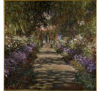 WYKUJMYTO De Célèbres Tableaux Abstrait Peinture Peinture Murale Nordique Allée du jardin de Giverny par Claude Monet Impression Affiche Pour la Décoration de la Chambre 60x90cm