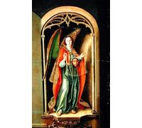 WYKUJMYTO De Célèbres Tableaux Abstrait Peinture Peinture Murale Nordique Ange tenant le Saint Suaire Détail du retable de Saint-Aquin de Pedro Berruguete Pour la Décoration de la Chambre 60x90cm