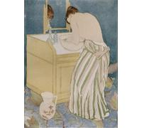 WYKUJMYTO De Célèbres Tableaux Abstrait Peinture Peinture Murale Nordique Femme au bain par Mary Cassatt Impression Affiche Pour la Décoration de la Chambre 60x90cm