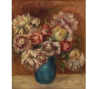 WYKUJMYTO De Célèbres Tableaux Abstrait Peinture Peinture Murale Nordique Fleurs dans un vase vert par Pierre Auguste Renoir Impression Affiche Pour la Décoration de la Chambre 60x90cm