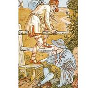 WYKUJMYTO De Célèbres Tableaux Abstrait Peinture Peinture Murale Nordique Jog On Jog On Song Illustration From Pan pipes a Book of Old Songs de Walter Crane Pour la Décoration de la Chambre 60x90cm