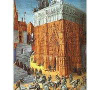 WYKUJMYTO De Célèbres Tableaux Abstrait Peinture Peinture Murale Nordique la construction d'une cathédrale Jean Fouquet Impression Affiche Pour la Décoration de la Chambre 60x90cm