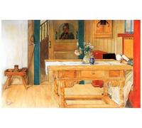 WYKUJMYTO De Célèbres Tableaux Abstrait Peinture Peinture Murale Nordique Repos dominical Carl Larsson Impression Affiche Pour la Décoration de la Chambre 60x90cm