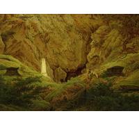 WYKUJMYTO De Célèbres Tableaux Abstrait Peinture Peinture Murale Nordique Tombes du vieux HeldPar Caspar David Friedrich Impression Affiche Pour la Décoration de la Chambre 60x90cm