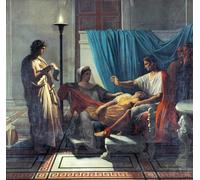 WYKUJMYTO De Célèbres Tableaux Abstrait Peinture Peinture Murale Nordique Virgile lisant l'Énéide à Auguste Octavie et Livie par Jean Auguste Ingres Pour la Décoration de la Chambre 60x90cm