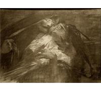 WYKUJMYTO Portrait Tableaux Imprimer Affiche Affiches Impression Étude pour un écran mural par Alphonse Mucha Vintage Impressions sur Toile Décorations Pour la Maison 60x90cm