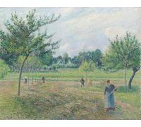 WYKUJMYTO Portrait Tableaux Imprimer Affiche Affiches Impression Fenaison à Éragny par Camille Pissarro Vintage Impressions sur Toile Décorations Pour la Maison 60x90cm