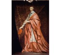 WYKUJMYTO Portrait Tableaux Imprimer Affiche Affiches Impression Full Length Portrait of Jean Du Plessisardinal De Richelieu by Philippe De Champaigne Décorations Pour la Maison 60x90cm