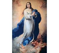 WYKUJMYTO Portrait Tableaux Imprimer Affiche Affiches Impression Immaculée Conception de Barthélemy Stephen Murillo Vintage Impressions sur Toile Décorations Pour la Maison 60x90cm
