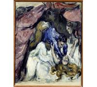 WYKUJMYTO Portrait Tableaux Imprimer Affiche Affiches Impression la Femme étrangère Tableau de Paul Cézanne Vintage Impressions sur Toile Décorations Pour la Maison 60x90cm