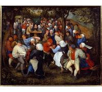 WYKUJMYTO Portrait Tableaux Imprimer Affiche Affiches Impression la Fête des Roses ou la Danse des Noces de Jan l'Ancien Brueghel Vintage Impressions sur Toile Décorations Pour la Maison 60x90cm