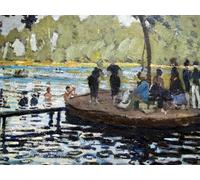 WYKUJMYTO Portrait Tableaux Imprimer Affiche Affiches Impression la Queue de Claude Monet Vintage Impressions sur Toile Décorations Pour la Maison 60x90cm