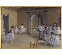 WYKUJMYTO Portrait Tableaux Imprimer Affiche Affiches Impression le Centre de Danse à l'Opéra De La Rue Le Peletier d'Edgar Degas Vintage Impressions sur Toile Décorations Pour la Maison 60x90cm