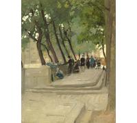 WYKUJMYTO Portrait Tableaux Imprimer Affiche Affiches Impression le Marché du Livre Rive Gauche Paris par William Vintage Impressions sur Toile Décorations Pour la Maison 60x90cm