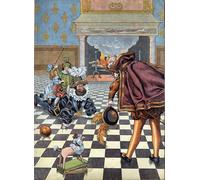 WYKUJMYTO Portrait Tableaux Imprimer Affiche Affiches Impression Le roi de France Henri Iv jouant avec ses enfants devant l'ambassadeur d'Espagne Décorations Pour la Maison 60x90cm