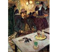 WYKUJMYTO Portrait Tableaux Imprimer Affiche Affiches Impression Monsieur Boileau Au Café par Henri De Toulouse Lautrec Vintage Impressions sur Toile Décorations Pour la Maison 60x90cm