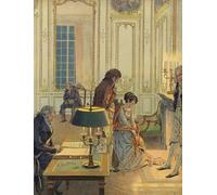 WYKUJMYTO Portrait Tableaux Imprimer Affiche Affiches Impression Napoléon Bonaparte disant adieu à sa femme par Jacques Marie Gaston Onfray de Breville Décorations Pour la Maison 60x90cm