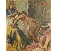WYKUJMYTO Portrait Tableaux Imprimer Affiche Affiches Impression Petit déjeuner après le bain d'Edgar Degas Vintage Impressions sur Toile Décorations Pour la Maison 60x90cm