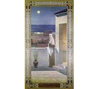 WYKUJMYTO Portrait Tableaux Imprimer Affiche Affiches Impression Sainte Geneviève veille sur la endormie de Paris par Pierre Cécile Puvis De Chavannes Décorations Pour la Maison 60x90cm
